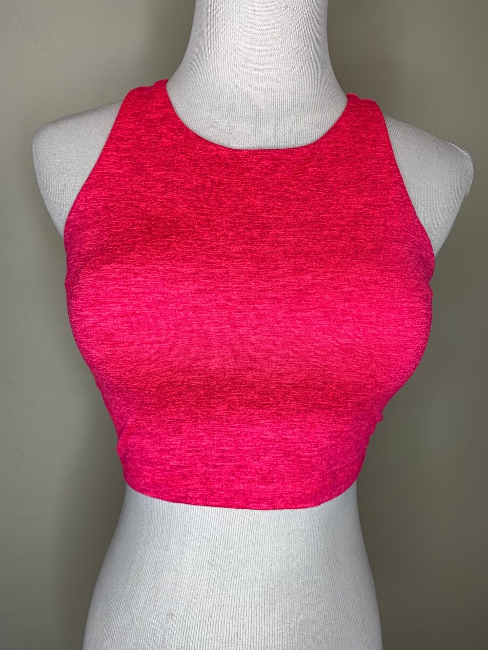 Aerie OFFLINE Neon Pink Sports Bra Sz Small Soft Racerback